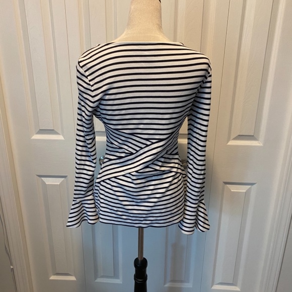 ECI Striped Top With Flare Sleeves - Picture 4 of 6